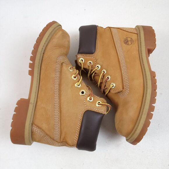 Timberland Suede Leather 6 inch Camel Tan Boy 200 Gram Size 12.5M Boots - Picture 3 of 10